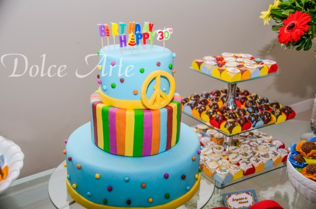 Mesa de Doces - Aniversário Hippie Chic