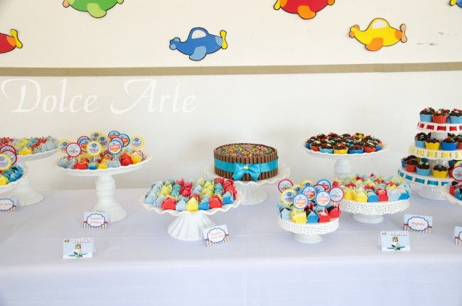 Mesa de Doces - Aniversário Infantil Urso Aviador