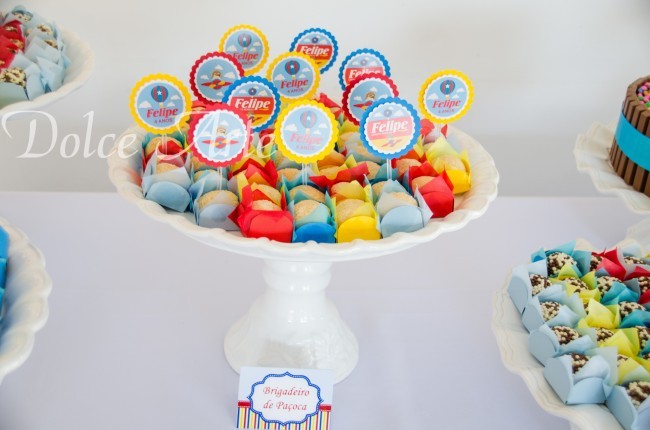 Mesa de Doces - Aniversário Infantil Urso Aviador