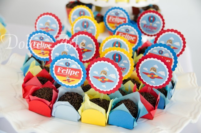 Mesa de Doces - Aniversário Infantil Urso Aviador