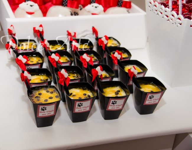 Copinhos de Mousse de Maracujá decorados Pet