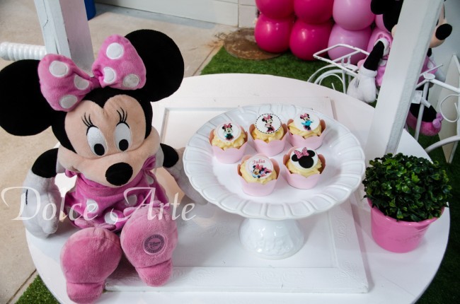 Aniversário Infantil Minnie Rosa