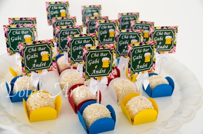 Doces Decorados Topper Chá Bar