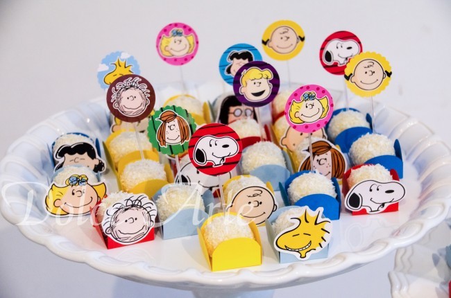 Doces Decorados Toppers Snoopy
