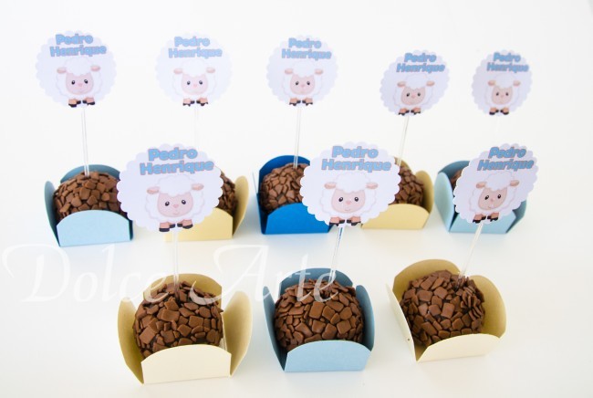 Brigadeiros Decorados Toppers  Ovelha