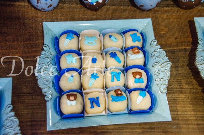 Brigadeiros Decorados Chá de Bebê Ursinho