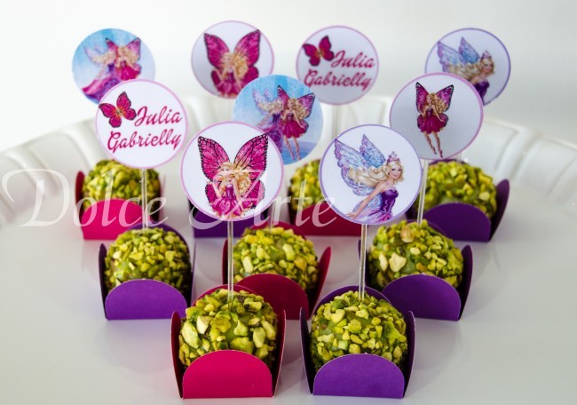 Doces com Toppers Barbie Borboleta