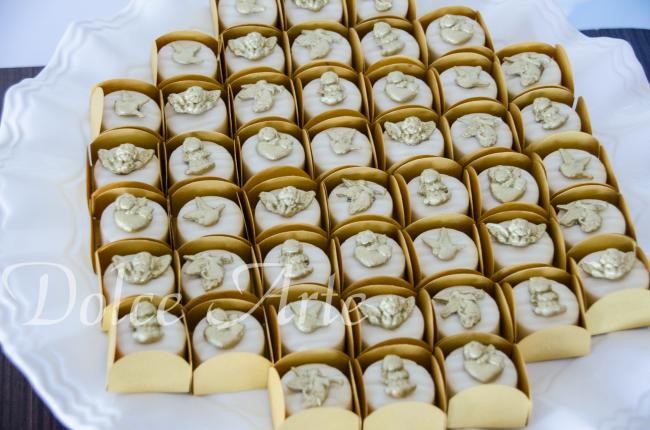 Bombons Decorados Batizado Azul e Dourado