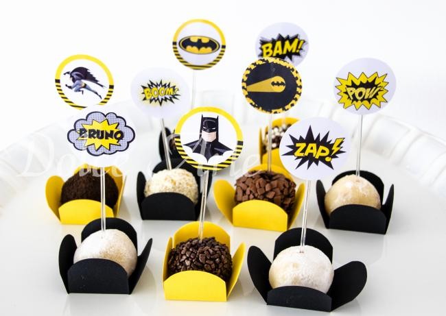 Doces Decorados Toppers Batman