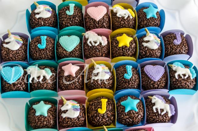 Doces decorados Unicórnio