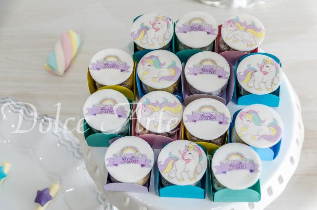 Doces decorados pastilha Unicórnio