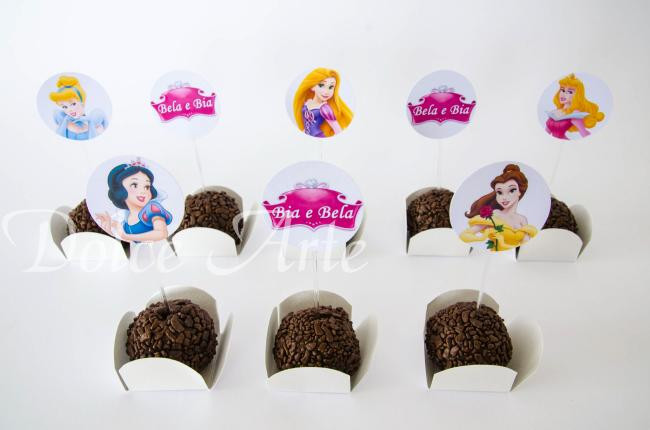 Doces decorados Toppers Princesas