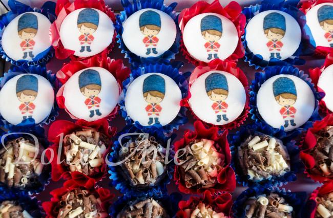 Doces decorados soldadinho de chumbo