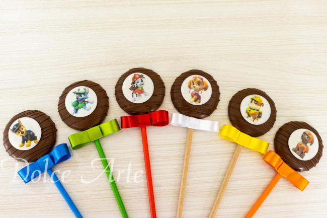 Pirulito de chocolate Patrulha Canina