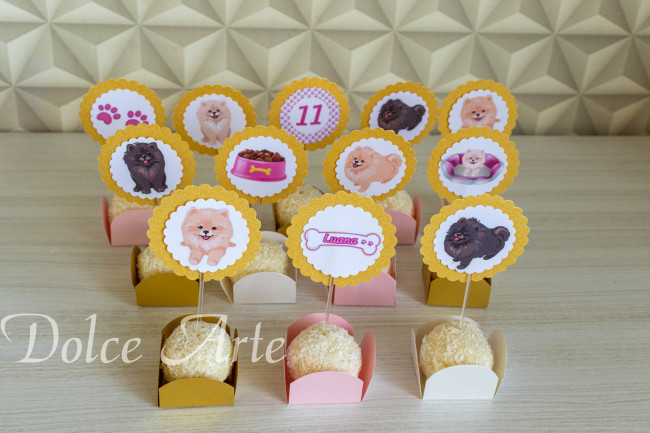 Doces Decorados com Toppers Pet