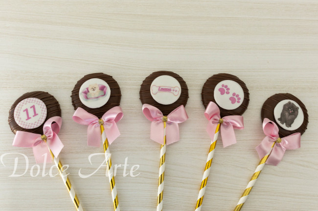 Pirulitos com pastilha de açúcar Pet