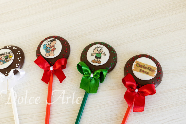 Pirulitos Decorados Turma da Mônica