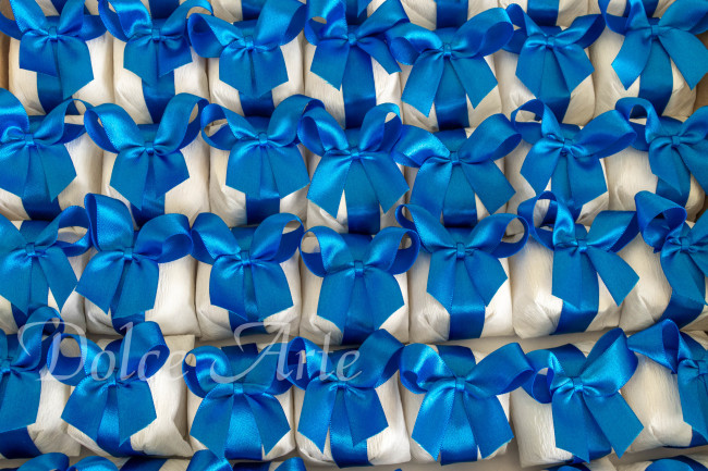 Bem-Vivido em crepom com fita de cetim