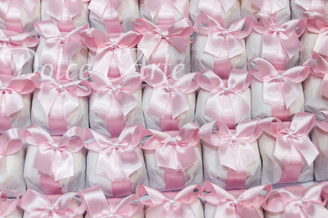 Bem-Vivido em crepom com fita de cetim