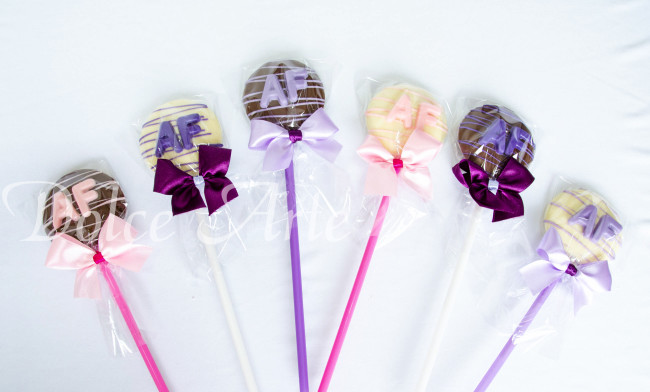 Pirulito de Chocolate com Inicial