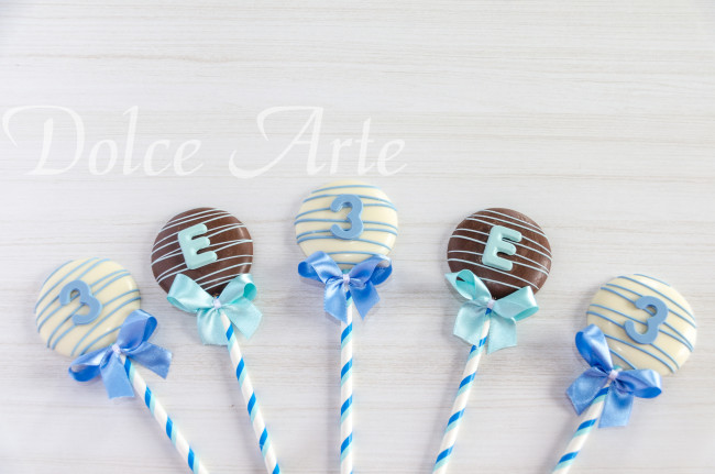 Pirulito de Chocolate com Inicial e Número