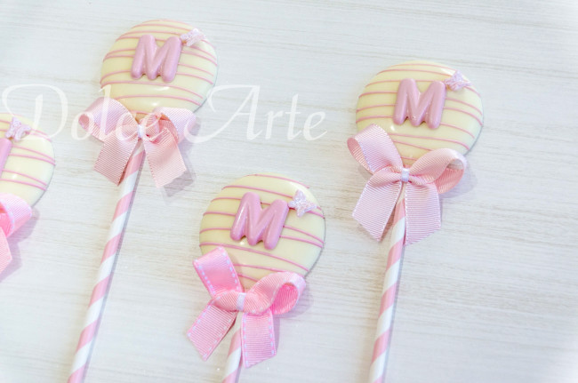 Pirulito de Chocolate com Inicial