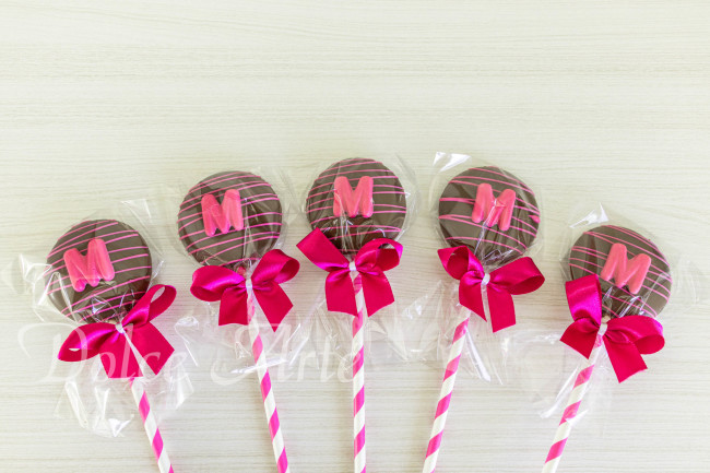 Pirulito de Chocolate com Inicial