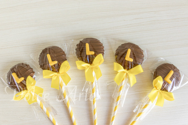 Pirulito de Chocolate com Inicial