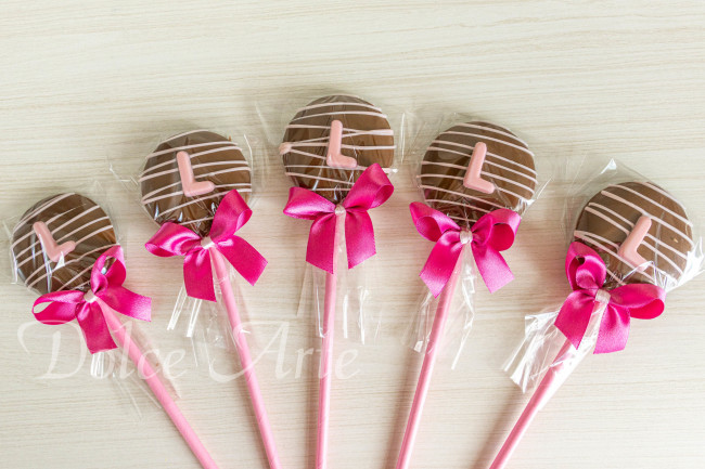 Pirulito de Chocolate com Inicial