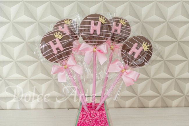 Pirulito de Chocolate com Inicial