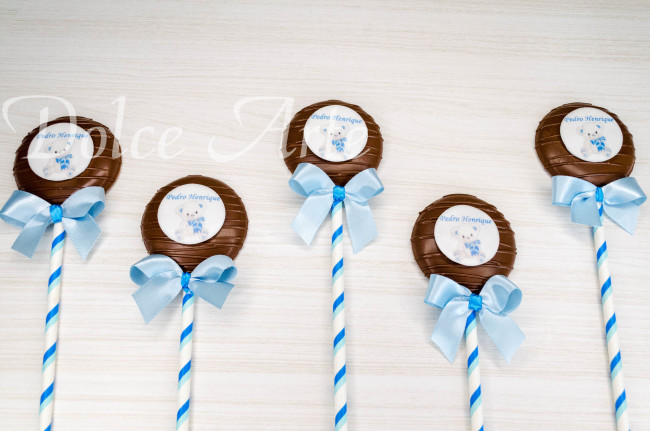 Pirulito de Chocolate com Pastilha de Açúcar