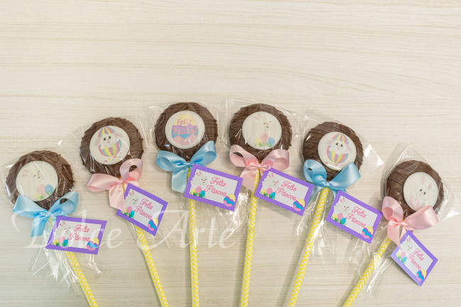 Pirulito de Chocolate com Pastilha de Açúcar