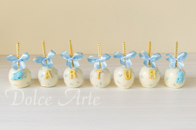 Maçãs de Chocolate Personalizadas Batizado