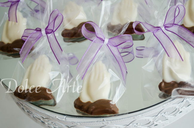 Aplique de Chocolate embalado para lembrancinha