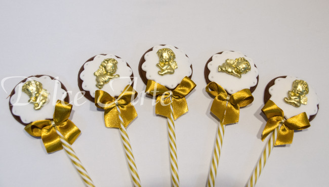 Pirulito de Chocolate Personalizado Batizado