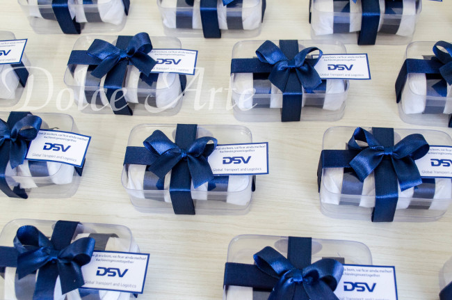 Caixa de acetato corporativas com 2 Bem-sucedidos, fita e tag personalizada