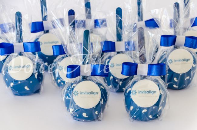 Maçã de chocolate decorada corporativo