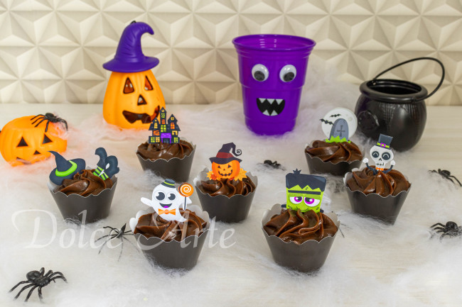 Cupcakes decorados topper Halloween
