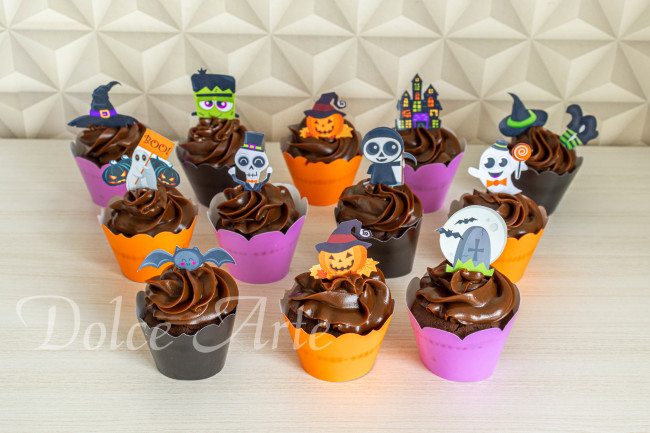 Cupcakes decorados topper Halloween