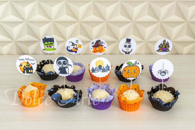 Doces decorados topper Halloween