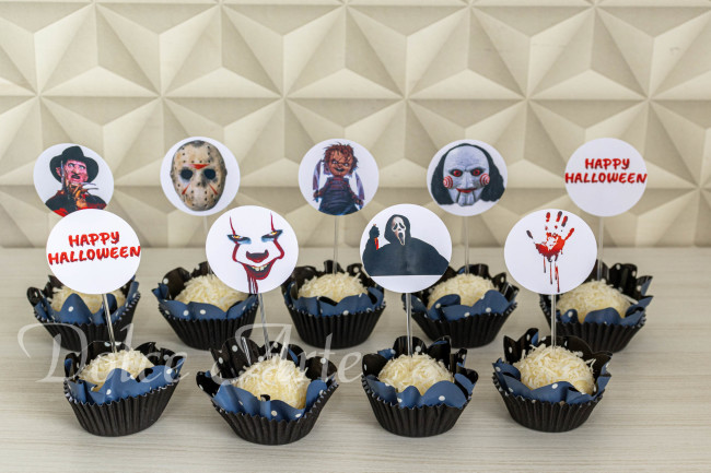 Doces decorados topper Halloween