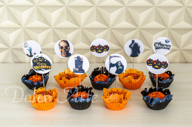 Doces decorados topper Halloween