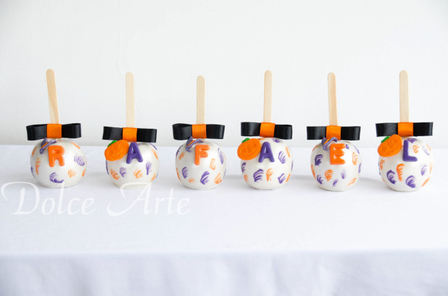 Maçã de chocolate Halloween