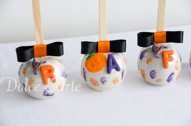 Maçã de chocolate Halloween