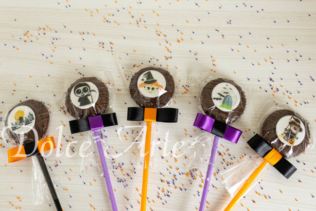 Pirulito de chocolate pastilha Halloween