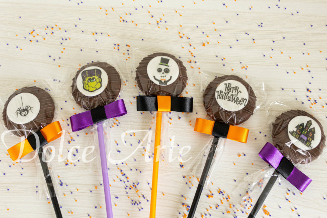 Pirulito de chocolate pastilha Halloween
