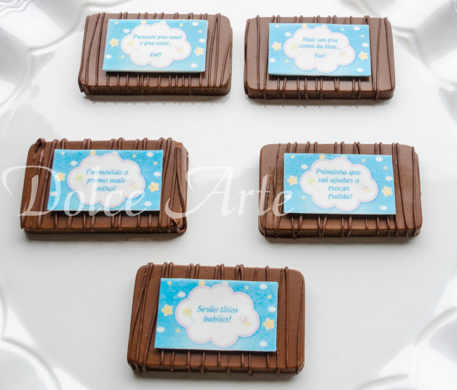 Barrinha de chocolate personalizada