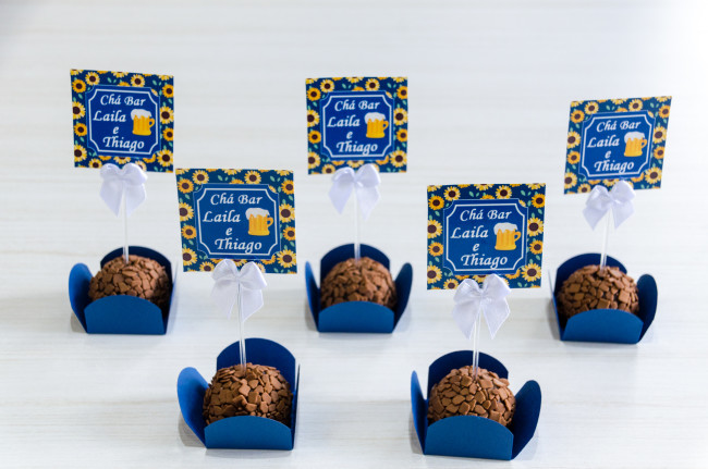 Doces Decorados Topper Chá Bar