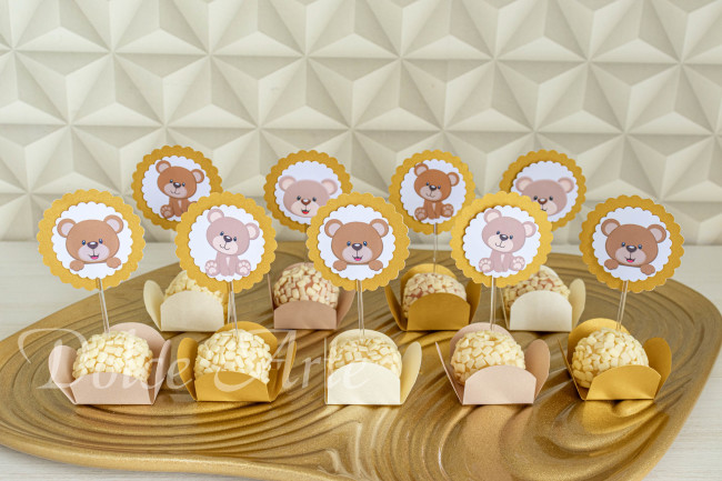 Doces Decorados Topper Ursinho