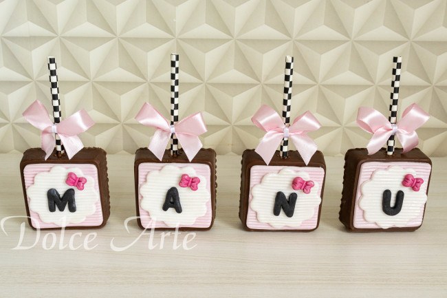 Pães de Mel no Palito Ursinha Panda